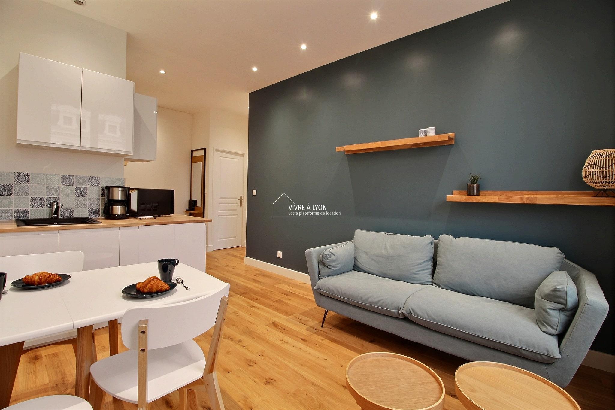 Location meublée Lyon 5 - salon