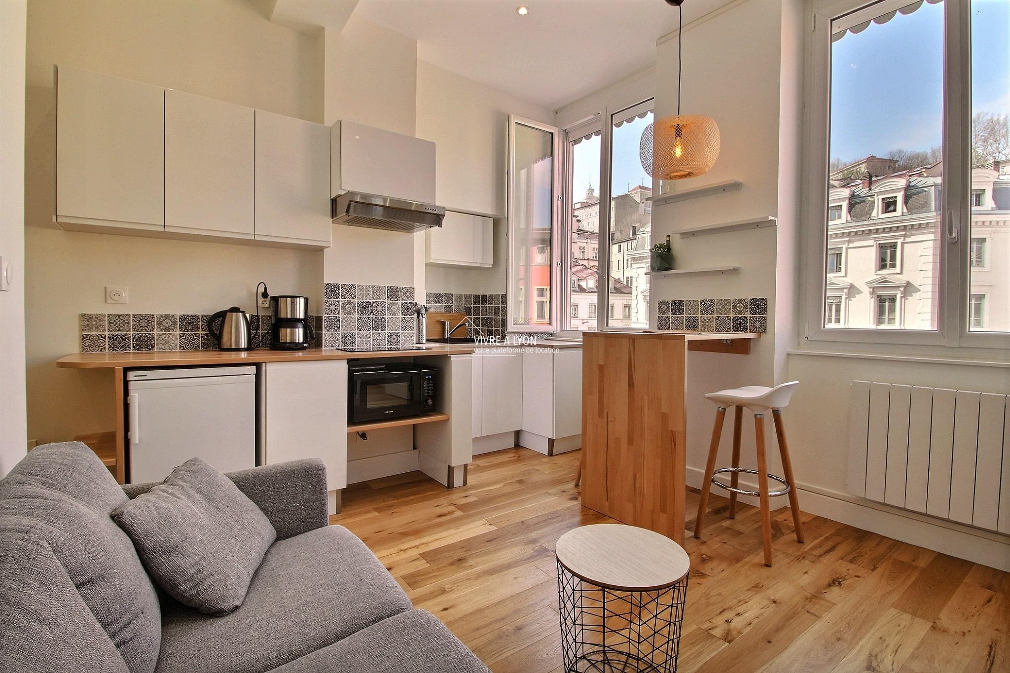 Appartement meublé Lyon 5 - séjour