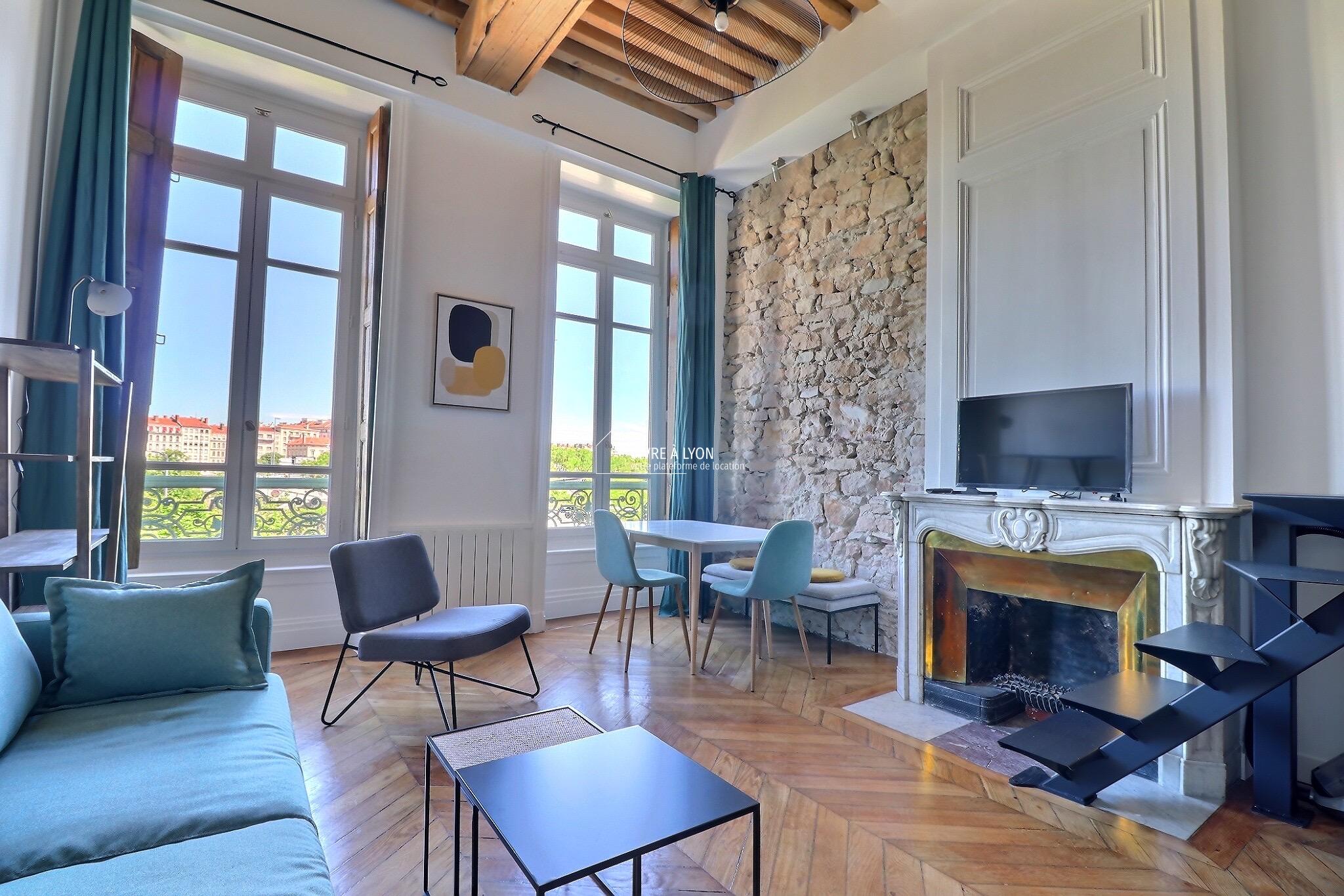 location meublée - salon appartement